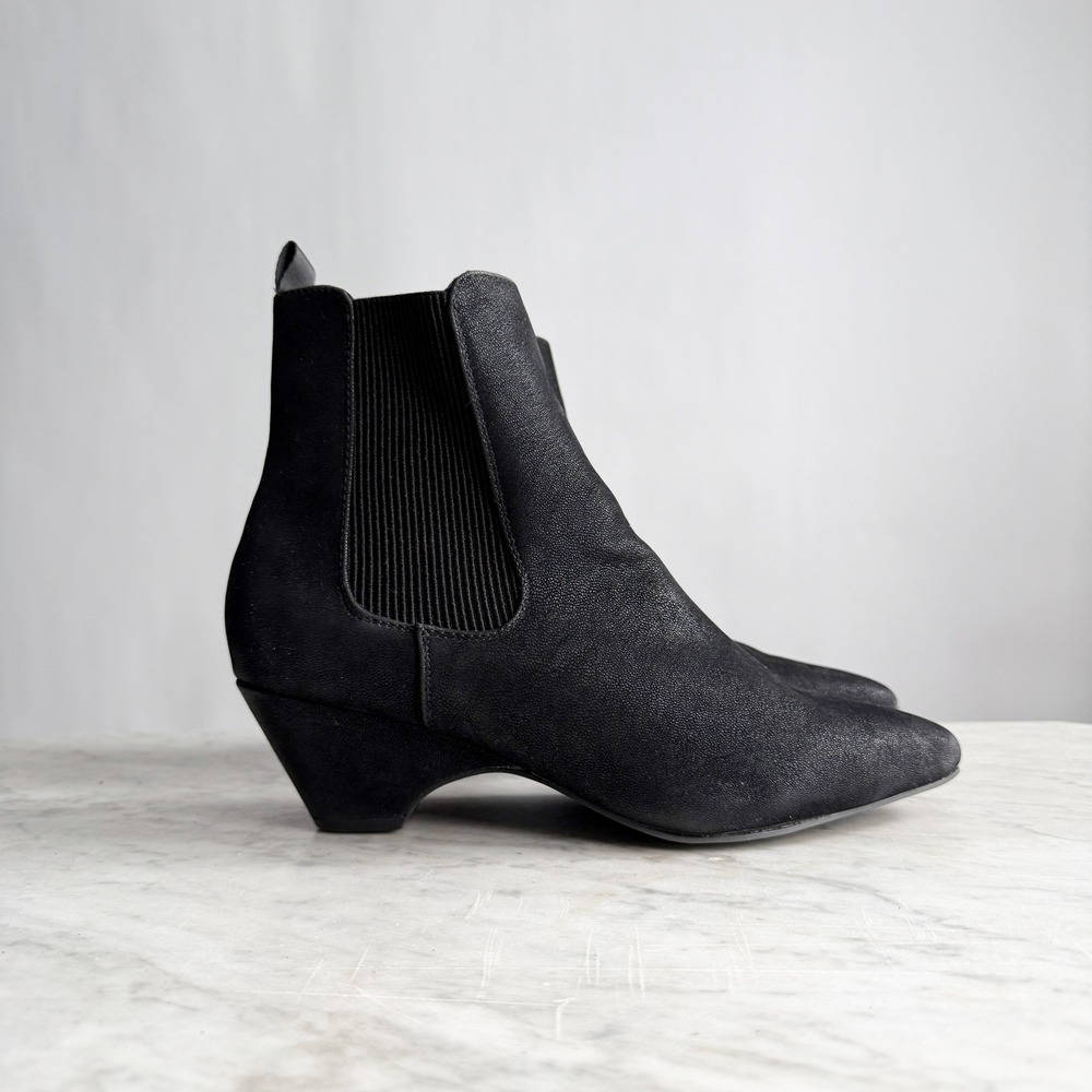 C Comfort 1946 black cone heel pointed toe ankle‎ boots size 10
